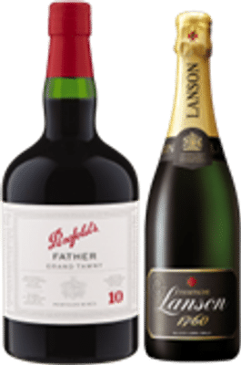 Lanson + Penfolds Father 10 Year Old Tawny Twin Pack