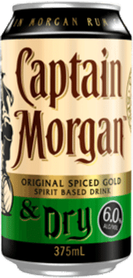 Captain Morgan Original Spiced Gold & Dry Cans