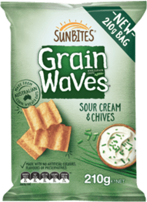 Grain Waves Sour Cream & Chives 210g