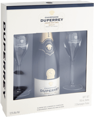Duperrey Premier Cru Brut & Glasses Gift Pack