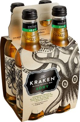 The Kraken Rum & Dry Bottle
