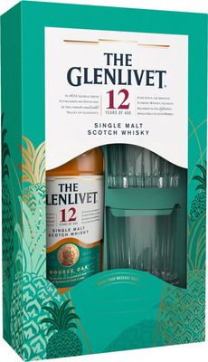 Glenlivet 12YO Single Malt Whisky & 2 Glass Pack
