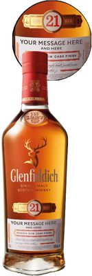 Glenfiddich 21 Year Old Reserva Rum Cask Finish Personalised Label
