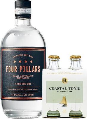 Four Pillars Rare Dry Gin & Coastal Tonic 4 Pack Value Bundle