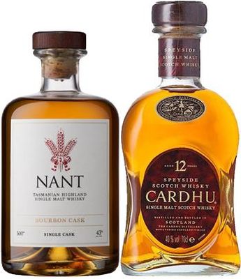 BoozeBud Nant Bourbon Cask & Cardhu 12 Year Old Whisky Bundle