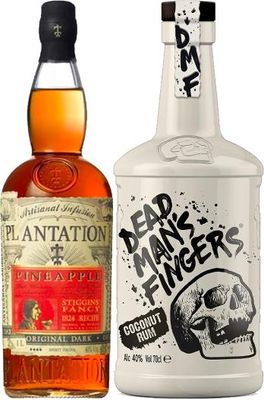 BoozeBud Plantation Pineapple Rum & Dead Mans Fingers Coconut Bundle