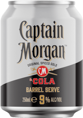 Captain Morgan & Cola Barrel Serve 9% Cans Mixed Rum