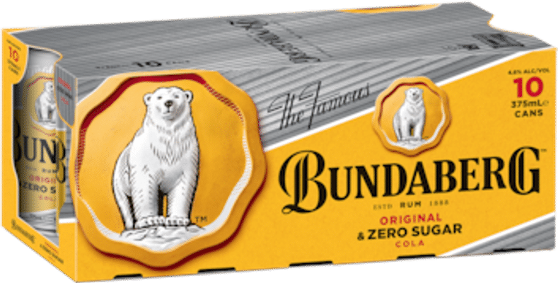 Bundaberg Rum Original & Zero Sugar Cola Dark Rum