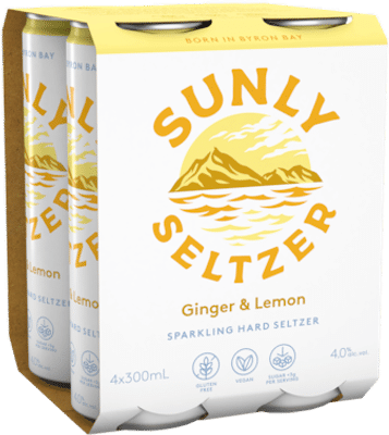 Sunly Sparkling Hard Seltzer Ginger & Lemon