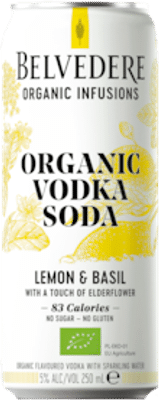 Belvedere Organic Vodka Soda Lemon & Basil