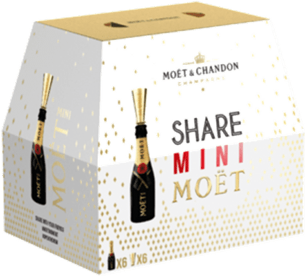 Moët & Chandon Brut Impérial Mini Share 6 Pack 200ml (Unbeatable Prices):  Buy Online @Best Deals with Delivery - Dan Murphy's