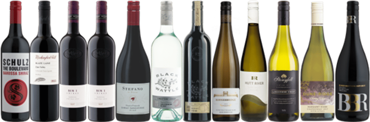 10 Premium Wines + 2 Free Shiraz