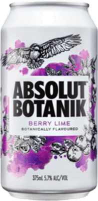 Absolut Botanik Berry Lime & Vodka Cans 10 Pack