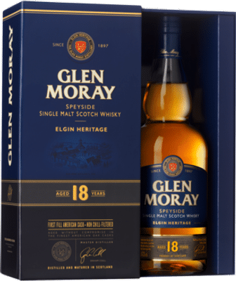 Glen Moray 18 Year Old Single Malt Whisky 700mL