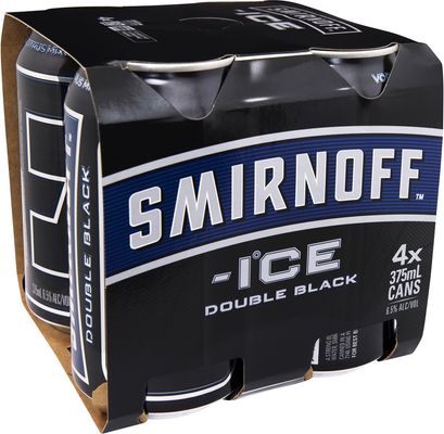 Smirnoff Ice Double Black Vodka Cans