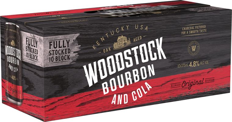 Woodstock (10Pack) Bourbon & Cola 4.8% Can