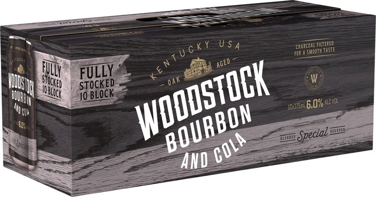 Woodstock Bourbon & Cola (10 pack) 6% Can