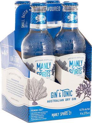 Manly Spirits Dry Gin & Tonic Bottle