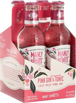 Manly Spirits Pink Gin & Tonic Bottle