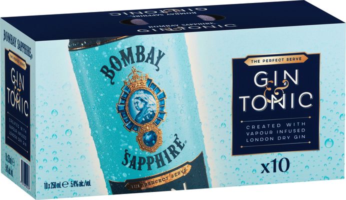Bombay Sapphire Gin & Tonic (10PK)
