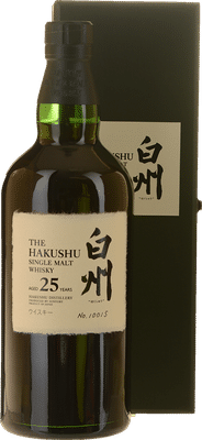 SUNTORY Hakushu 25 Year Old 43% ABV Single Malt Whisky, Japan Japan