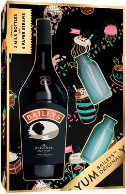 Baileys The Original Irish Cream & Glass Milk Bottles Gift Pack