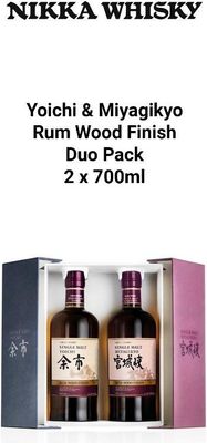 Nikka Yoichi & Miyagikyo Rum Wood Finish Duo Pack