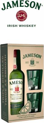 Jameson Irish Whiskey Tumbler Glasses Gift Pack