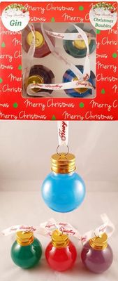 Newy Distillery Gin Filled Christmas Baubles Gift Pack