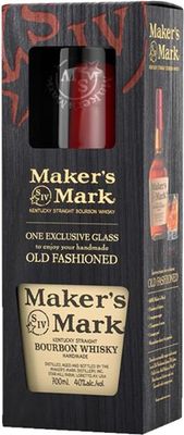 Makers Mark Bourbon 700mL & 1 Glass Pack