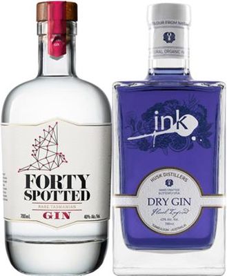 BoozeBud Forty Spotted & Husk Distillers Ink Gin Bundle