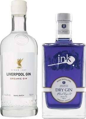 BoozeBud Liverpool Organic & Husk Distillers Ink Gin Bundle