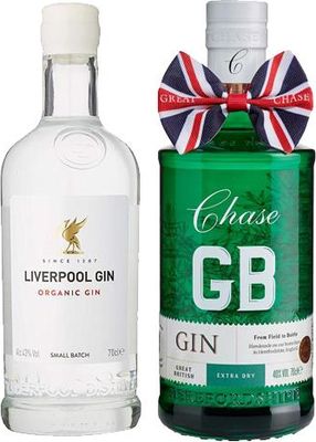 BoozeBud Liverpool Organic & Chase Distillery Dry Gin Bundle