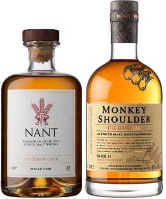 BoozeBud Nant Bourbon Cask & Monkey Shoulder Whisky Bundle