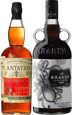 BoozeBud Plantation Pineapple Rum & The Kraken Black Spiced Bundle