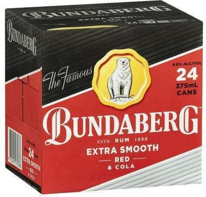 Bundaberg Red Rum and Cola 375ml Cans