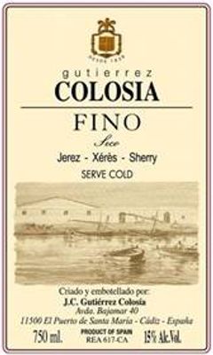 Gutierrez Colosia Fino (12 x bottles) Dessert/Fortified - Fortified Wine - Sherry - Fino