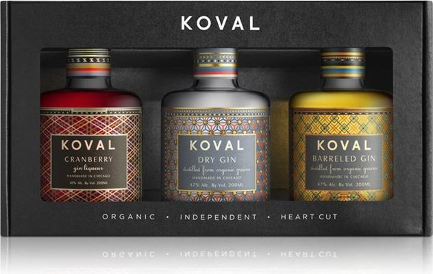 Koval Distillery 3 Gin Gift 3x| Pack of 6