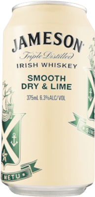 Jameson Irish Whiskey Smooth Dry & Lime 6.3% Cans Blended Whiskey