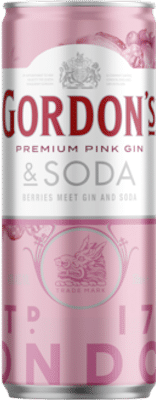 Gordons Premium Pink Gin & Soda Cans Premix