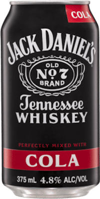 Jack Daniels Tennessee Whiskey & Cola Cans Premix Whisky