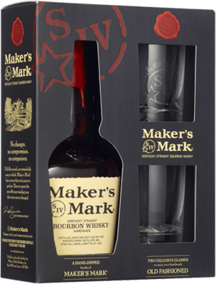 Makers Mark Bourbon & Glasses Gift Pack American Whiskey 1 Pack