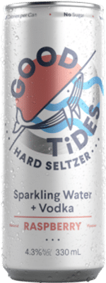 Good Tides Hard Seltzer Raspberry Vodka Cans Premix