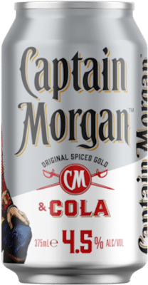 Captain Morgan Original Spiced Gold & Cola 4.5% Cans Spiced Rum