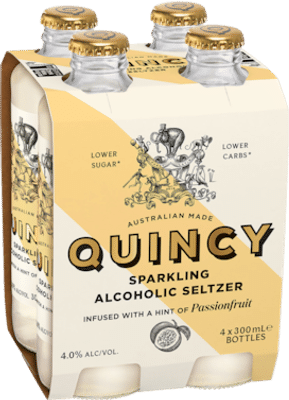Quincy Sparkling Alcoholic Seltzer with Passionfruit 300m