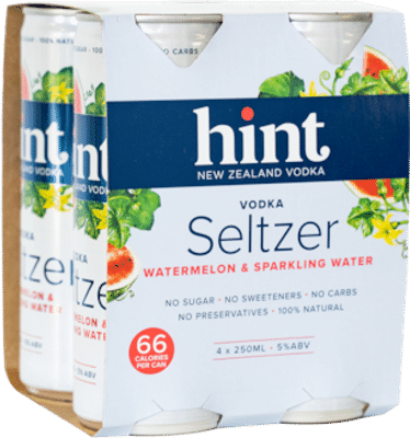 Hint Watermelon Vodka & Sparkling Water Seltzer Cans 25