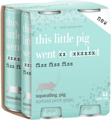 Squealing Pig Spritzed Pinot Grigio Cans Spritzer