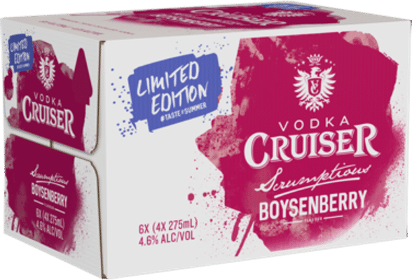 Vodka Cruiser Limited Edition Boysenberry Bottles