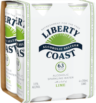 Liberty Coast Seltzer Lime 3.5% Vodka