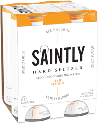 Saintly Hard Seltzer Hail Mango Vodka